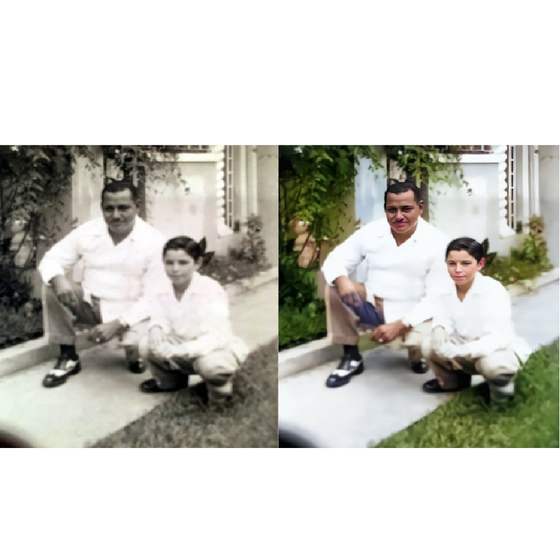 Restauración de Foto a Blanco y Negro a colorización